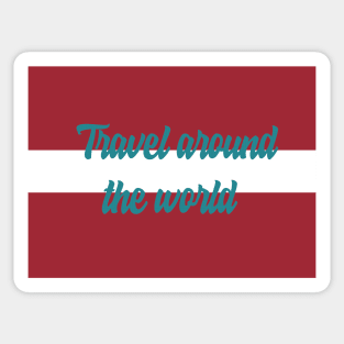 Travel Around the World - Latvia Sticker